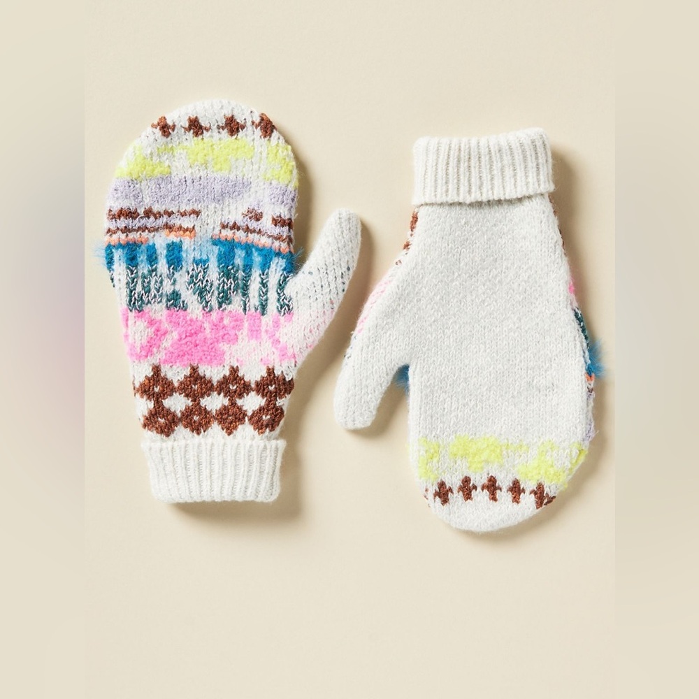 ✨ Anthropologie Knit Mittens - Picture 1 of 5